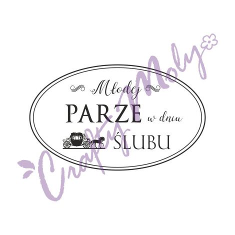Stempel gumowy Crafty Moly Młodej Parze w Dniu Ślubu